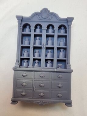 1:12 Scale Miniature Apothecary Cabinet Resin 3D Printed Dollhouse Pharmacy